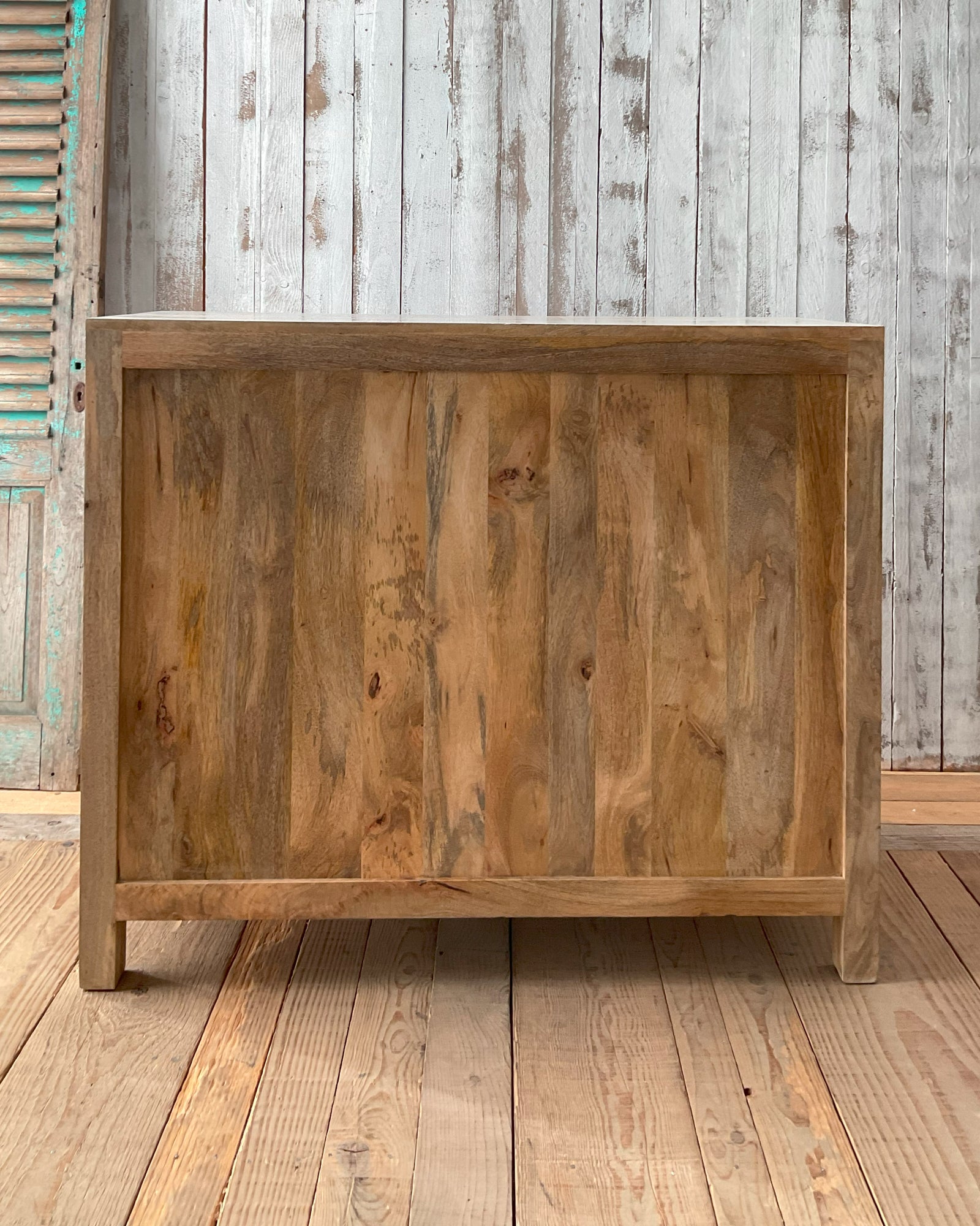 Credenza in legno di mango massello intagliato Jodhpur 110 cm - OrchideaMilano1981