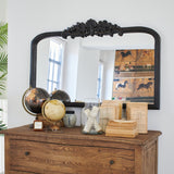 Specchiera da parete in legno Crown Black