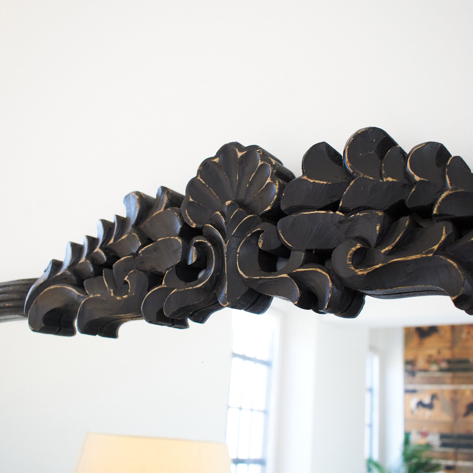Specchiera da parete in legno Crown Black - OrchideaMilano1981
