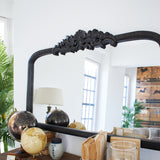 Specchiera da parete in legno Crown Black