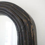 Specchiera da parete in legno Crown Black