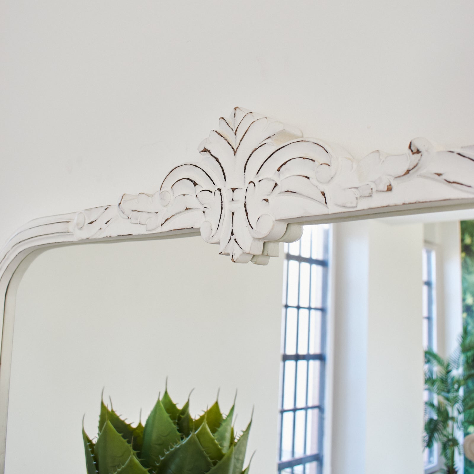 Specchiera in legno Crown White - OrchideaMilano1981