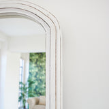 Specchiera in legno Crown White