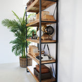 Bücherregal Utility aus Eisen und Holz 120 cm