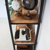Bücherregal Utility aus Eisen und Holz 120 cm
