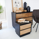 Comodino in legno massello di rovere Oakwood 50 cm - OrchideaMilano1981