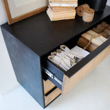 Cassettiera in legno massello di rovere Oakwood 95 cm - OrchideaMilano1981