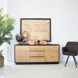 Credenza in legno massello di rovere Oakwood 170 cm