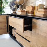 Credenza in legno massello di rovere Oakwood 170 cm