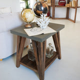 Concrete Modern Wooden Coffee Table