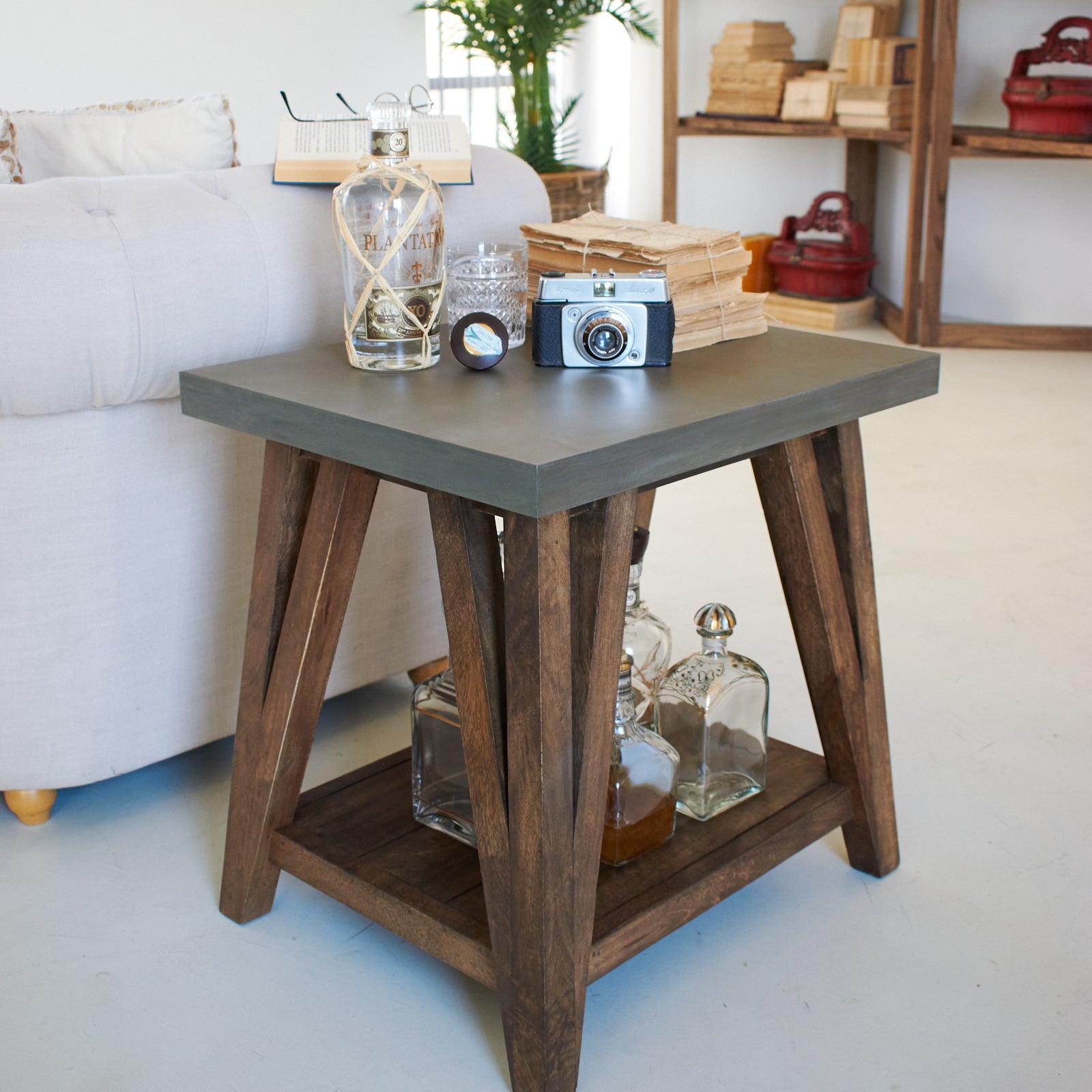 Tavolino da salotto moderno in legno Concrete - OrchideaMilano1981