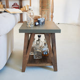 Concrete Modern Wooden Coffee Table