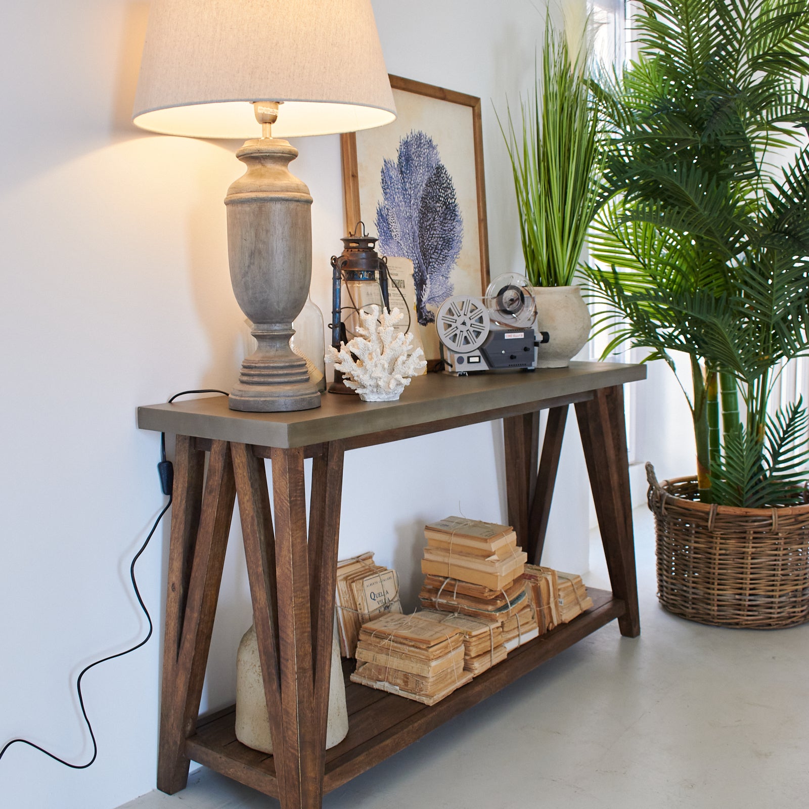 Consolle moderna in legno Concrete - OrchideaMilano1981