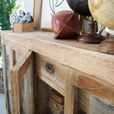 Credenza in legno massello e vetro East Colonial 160 cm