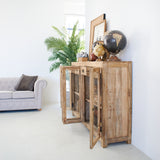Credenza in legno massello e vetro East Colonial 160 cm