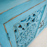Credenza in legno di mango massello intagliato Madras 110 cm