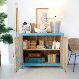 Credenza in legno di mango massello intagliato Madras 110 cm
