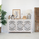Credenza in legno di mango massello intagliato Jodhpur Big 160 cm