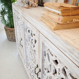 Credenza in legno di mango massello intagliato Jodhpur Big 160 cm