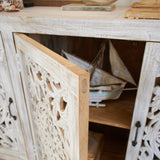 Credenza in legno di mango massello intagliato Jodhpur Big 160 cm