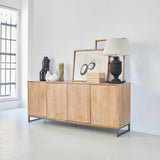 Credenza 4 ante in legno e ferro Skyline 180 cm