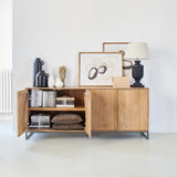 Credenza 4 ante in legno e ferro Skyline 180 cm