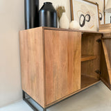 Credenza 4 ante in legno e ferro Skyline 180 cm
