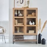 Credenza 2 ante a vetro in legno e ferro Skyline 110 cm