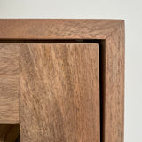Credenza 2 ante a vetro in legno e ferro Skyline 110 cm