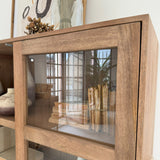 Credenza 2 ante a vetro in legno e ferro Skyline 110 cm