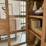 Credenza 2 ante a vetro in legno e ferro Skyline 110 cm
