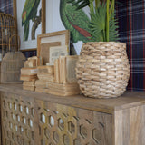 Credenza in legno e specchi a 3 ante scorrevoli Modern Light 175 cm