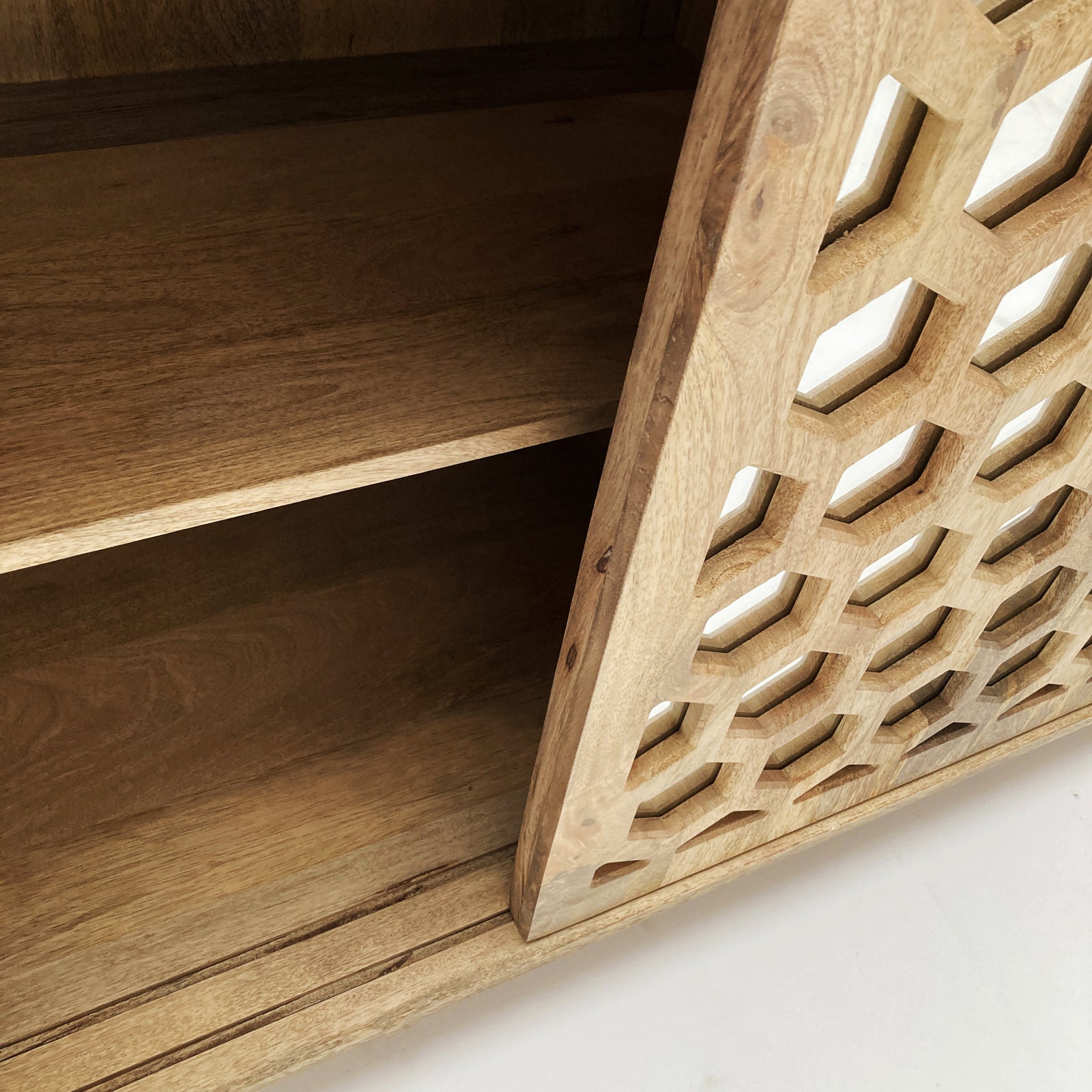 Credenza in legno e specchi a 3 ante scorrevoli Modern Light 175 cm - OrchideaMilano1981