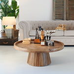 Tavolino rotondo moderno in legno Classic Wood 80 cm - OrchideaMilano1981
