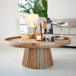 Tavolino rotondo moderno in legno Classic Wood 80 cm - OrchideaMilano1981