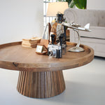 Tavolino rotondo moderno in legno Classic Wood 80 cm - OrchideaMilano1981