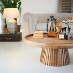 Tavolino rotondo moderno in legno Classic Wood 80 cm - OrchideaMilano1981