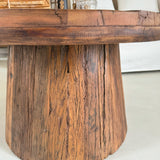 Tavolino rotondo moderno in legno Raw Medium 66 cm - OrchideaMilano1981
