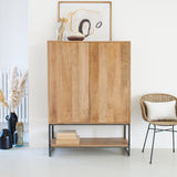 Credenza 2 ante in legno e ferro Skyline 100 cm