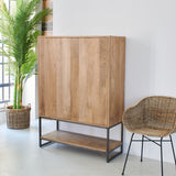 Credenza 2 ante in legno e ferro Skyline 100 cm
