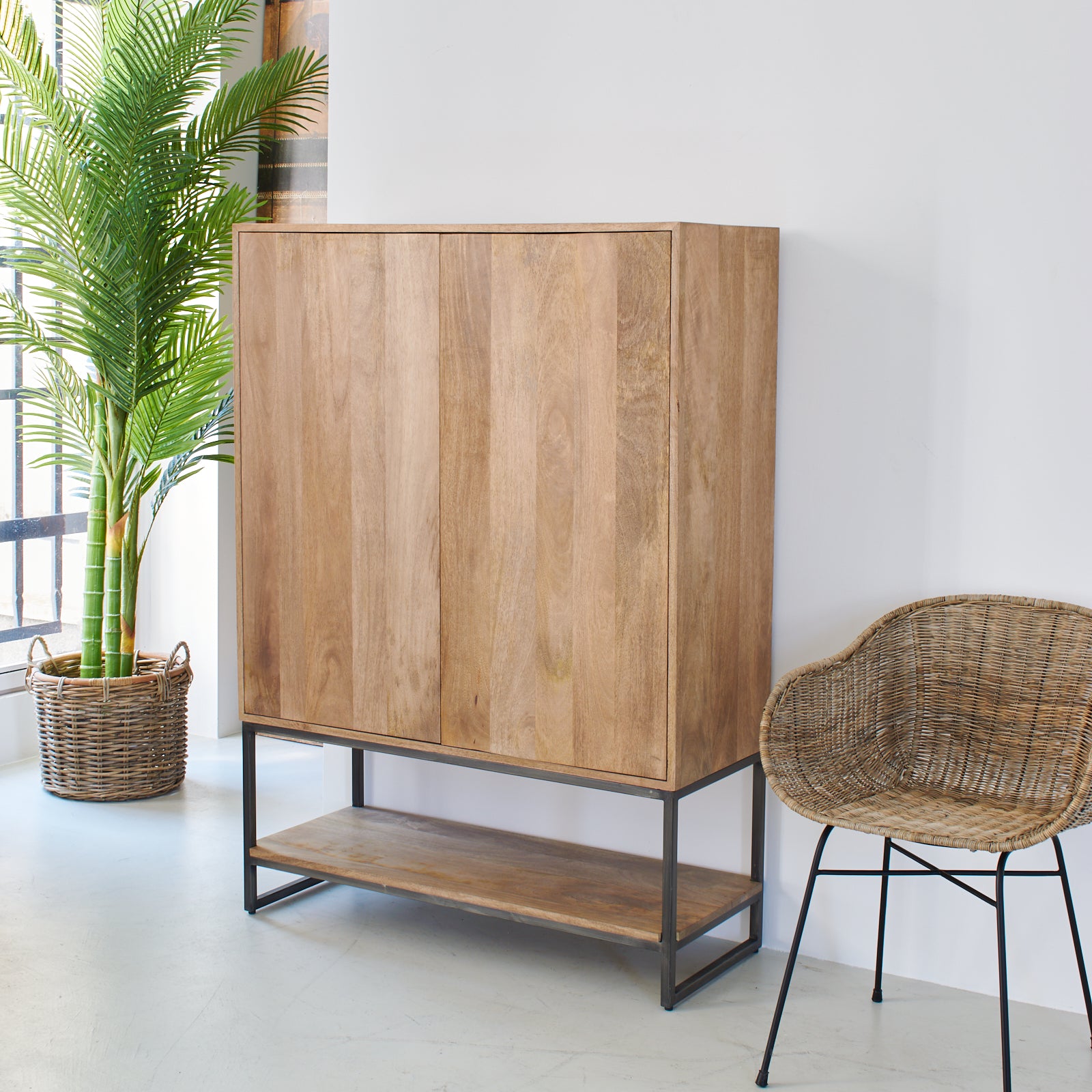 Credenza 2 ante in legno e ferro Skyline 100 cm - OrchideaMilano1981