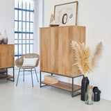 Credenza 2 ante in legno e ferro Skyline 100 cm