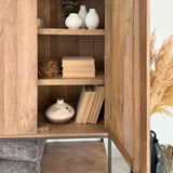 Credenza 2 ante in legno e ferro Skyline 100 cm