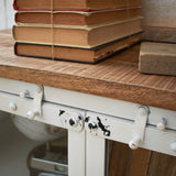 Credenza in ferro e vetro Cap Ferrat 73 cm