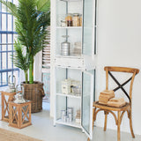 Vetrina in ferro e vetro Antique White 51 cm