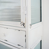 Vetrina in ferro e vetro Antique White 51 cm