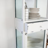Vetrina in ferro e vetro Antique White 51 cm