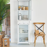 Vetrina in ferro e vetro Antique White 51 cm