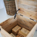 Baule a cubo in legno East Colonial 45 cm - OrchideaMilano1981