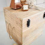 Baule a cubo in legno East Colonial 45 cm - OrchideaMilano1981